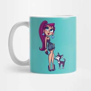 Fashion dog girl Mug